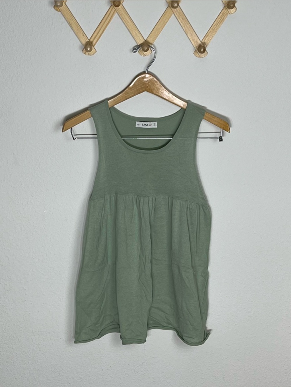 ZARA • knit baby doll top